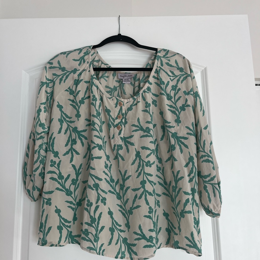 Leaf Print Women's Top